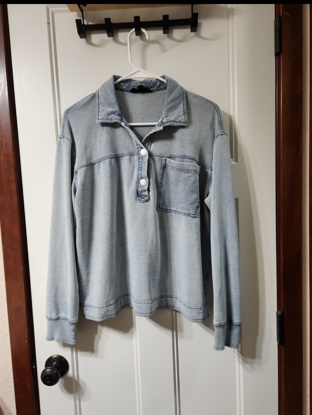 Jane + Delancey Washed Blue Pullover